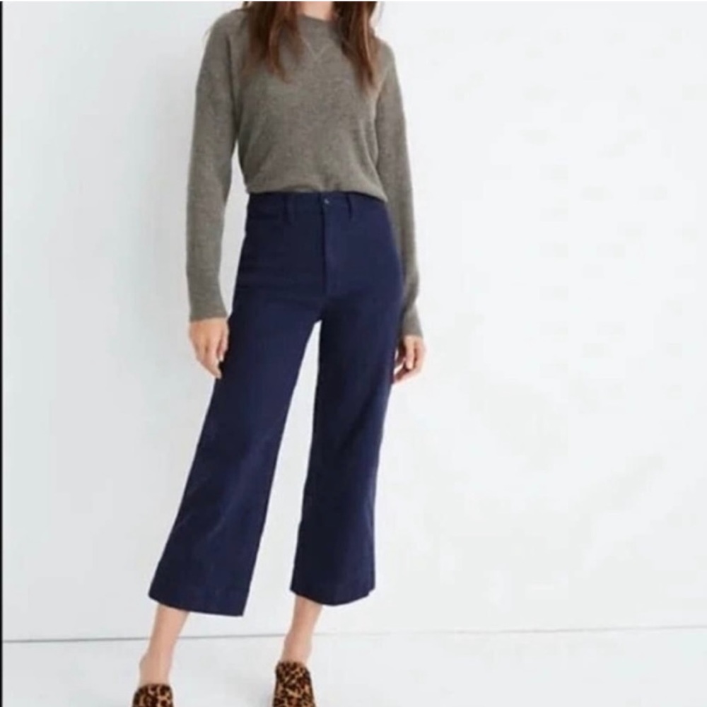 Madewell Slim Emmett Wide Leg Cropped pants